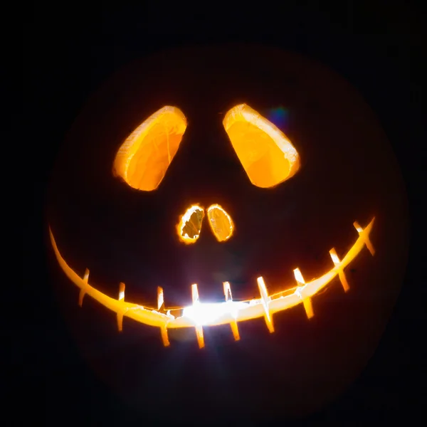 Scary the carved pumpkins for Halloween. — Stock Photo, Image