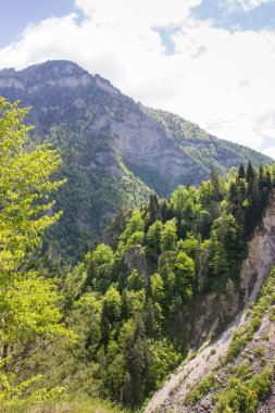 Dağlardaki dağ yolu. 
