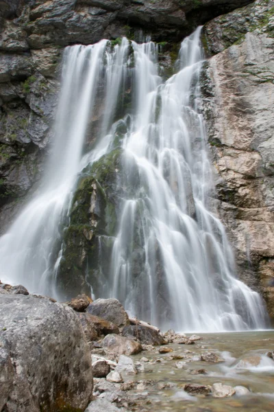 Abjasia, una hermosa cascada de Gegsky . Imagen De Stock