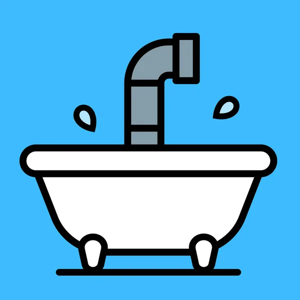 Konzeptionelle Cartoon-Badewanne mit Periskop — Stockvektor