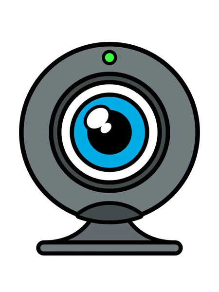 Web cam vista frontal con iris ojo azul — Archivo Imágenes Vectoriales