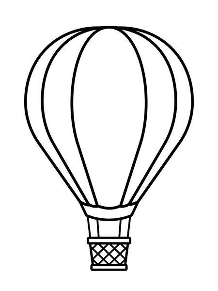 Hot air balloon cartoon to crayon — Stock Vector