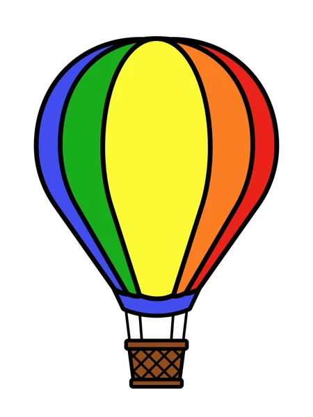 Kleurrijke heteluchtballon — Stockvector
