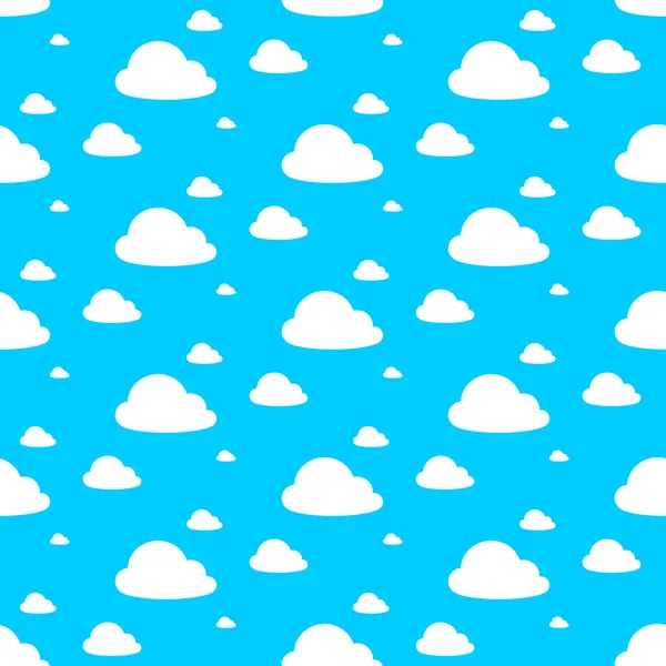 Sömlös bakgrund av blå molnig mönster — Stock vektor