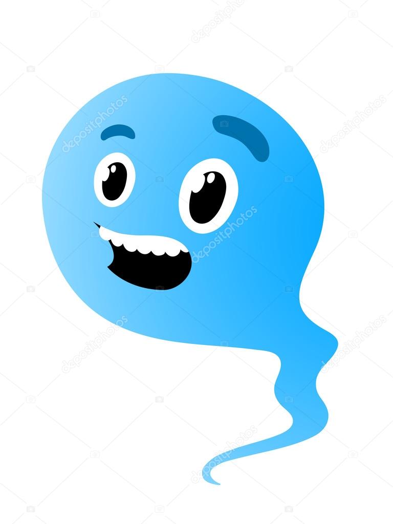 Cute little blue cartoon sperm Stock Vector Image by ©a__n #53534815
