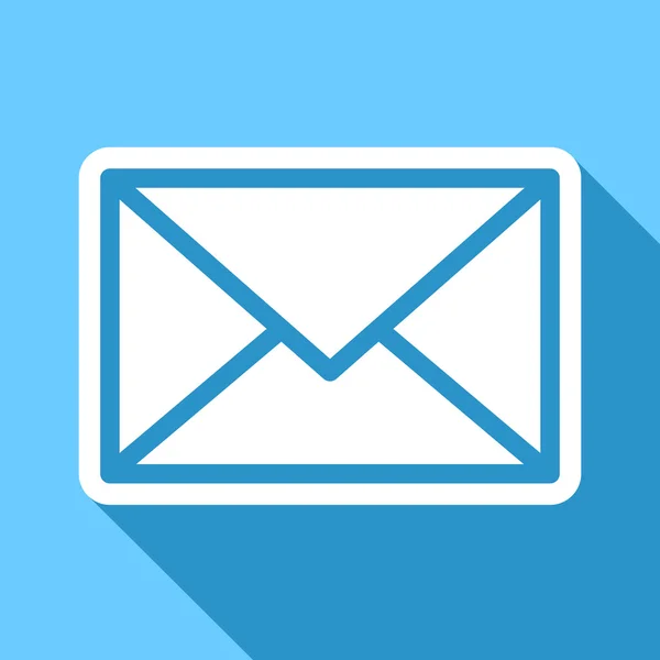 Ícone de envelope ou e-mail com sombra —  Vetores de Stock