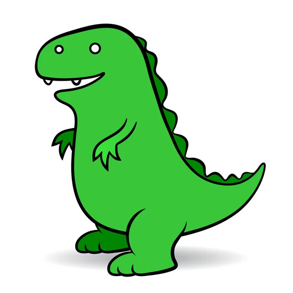 Green cartoon Godzilla monster — Stock Vector