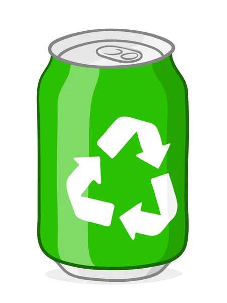 Grüne Recycling-Limonadendose — Stockvektor