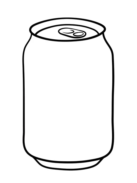 Soda peut gribouiller illustration — Image vectorielle