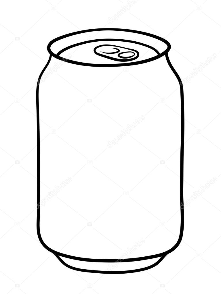 Soda can doodle illustration