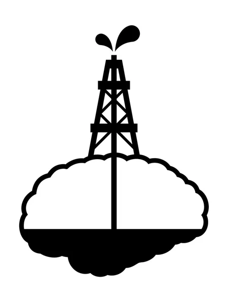 Perforación de petróleo en el cerebro humano Ilustraciones de stock libres de derechos