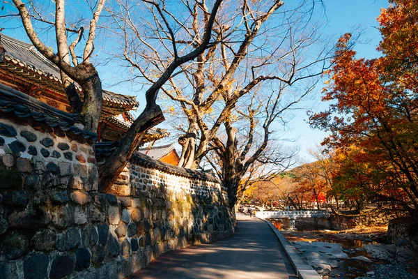 Automne Temple Tongdosa Patrimoine Mondial Unesco Yangsan Corée — Photo
