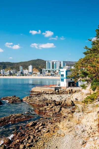 Vista Praia Songjeong Parque Jukdo Busan Coréia — Fotografia de Stock