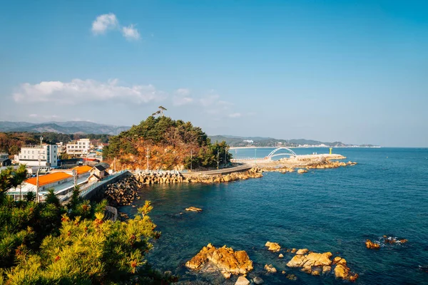 Panoramiczny Widok Nadmorską Wioskę Namae Hang Yangyang Korea — Zdjęcie stockowe