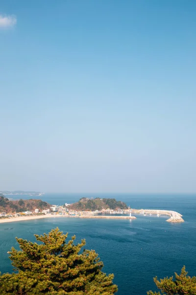 Vue Panoramique Plage Jukdo Depuis Observatoire Montagne Jukdo Yangyang Corée — Photo