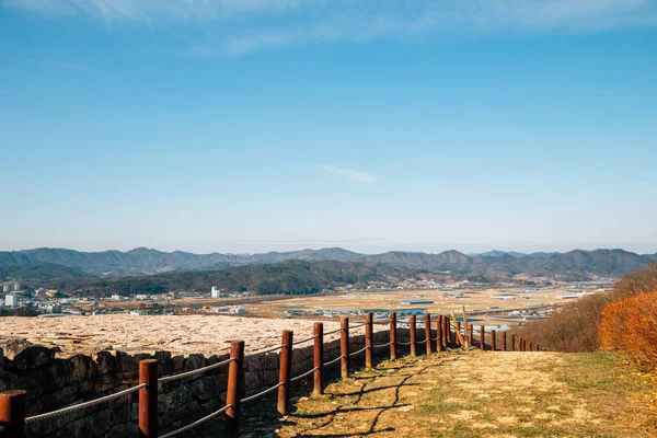Panoramatický Pohled Pevnost Samnyeonsanseong Korejském Boeunu — Stock fotografie
