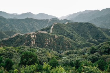 Çin, Pekin 'deki Büyük Duvar ve dağlar.