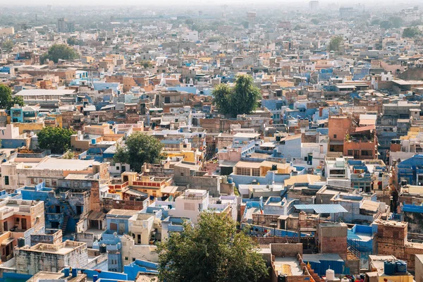 Vista Panorámica Ciudad Azul Jodhpur India — Foto de Stock