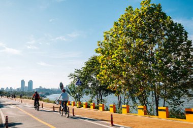 Jamsil Hangang river park in Seoul, korea