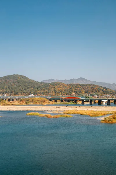 Miryang River Mountain Autumn Miryang Korea — Stock Photo, Image