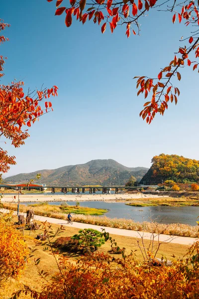 Miryang Nehri Dağı Sonbaharda Miryang Kore — Stok fotoğraf