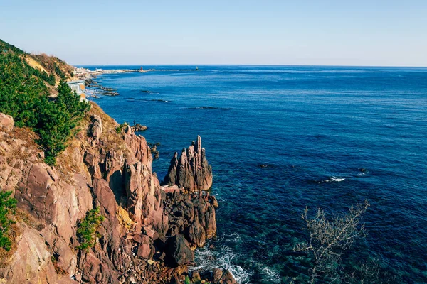 Oceano Azul Precipício Observatório Haeoreum Pohang Coreia — Fotografia de Stock