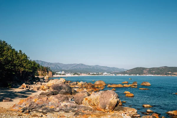 Vista Playa Desde Observatorio Anclaje Igari Pohang Corea — Foto de Stock