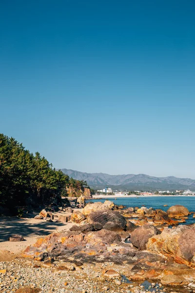 Praia Vista Igari Anchor Observatory Pohang Coréia — Fotografia de Stock