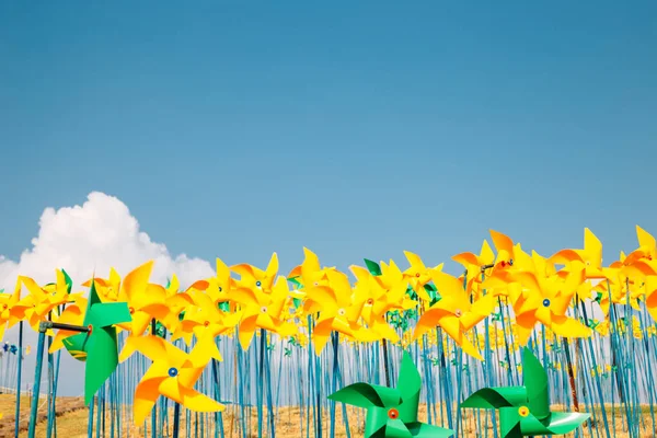 Colorful Pinwheels Imjingak Pyeonghoa Nuri Park Paju Korea — Stock Photo, Image