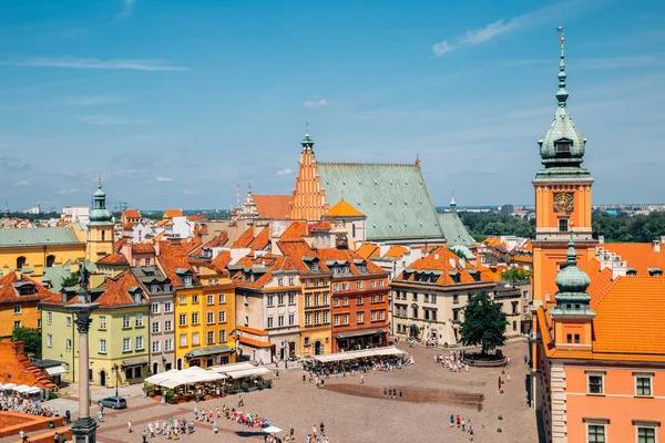 View Warsaw Old Town Royal Castle Square Warsaw Poland — Stock Photo, Image