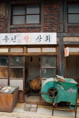 Suncheon, Kore - 27 Nisan 2021 Suncheon Açık Film Seti, Kore 'nin eski köyü