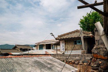 Suncheon, Kore - 27 Nisan 2021 Suncheon Açık Film Seti, Kore 'nin eski köyü