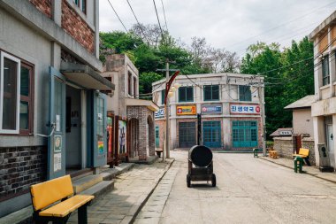 Suncheon, Kore - 27 Nisan 2021 Suncheon Açık Film Seti, Kore 'nin eski köyü