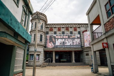 Suncheon, Kore - 27 Nisan 2021 Suncheon Açık Film Seti, Kore 'nin eski köyü