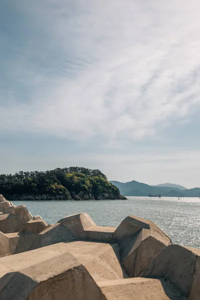 Odongdo岛和韩国丽水的海洋 — 图库照片