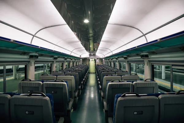 Dentro Del Tren Coreano Asientos Vacíos — Foto de Stock