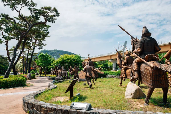 Gimhae Κορέα Απριλίου 2021 Αρχαίοι Τάφοι Daeseong Dong — Φωτογραφία Αρχείου