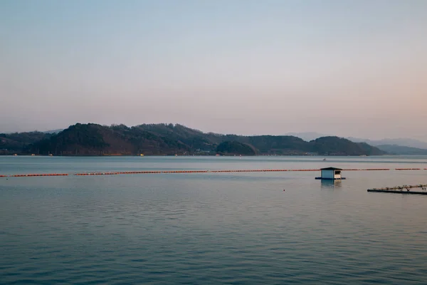 Закат Озера Еданг Есане Корея — стоковое фото