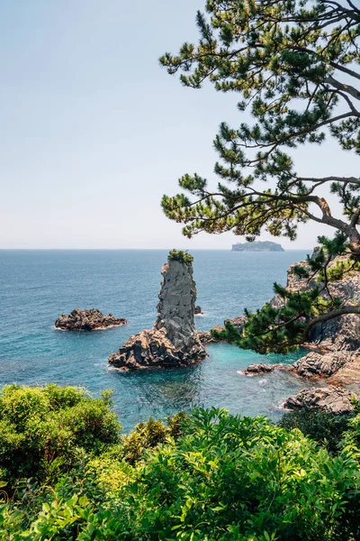 Oedolgae Rock Sea Jeju Island Korea — Zdjęcie stockowe