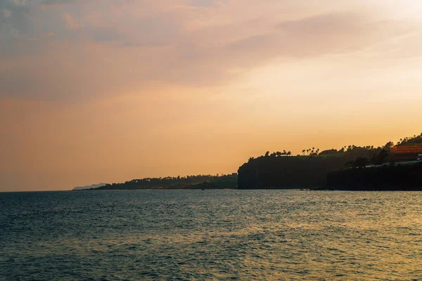 Puesta Sol Jungmun Saekdal Beach Isla Jeju Corea — Foto de Stock