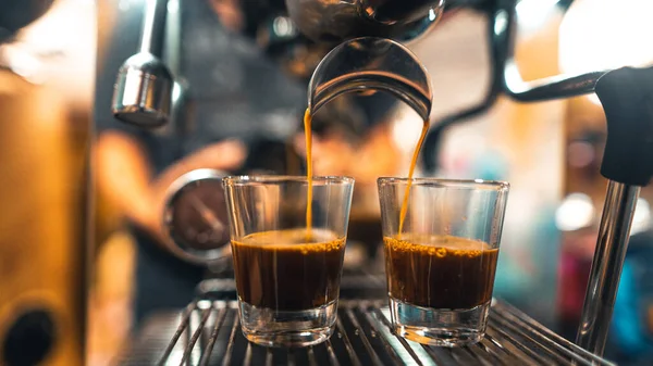 Espresso in a mug from a home maker,Coffee in a cup