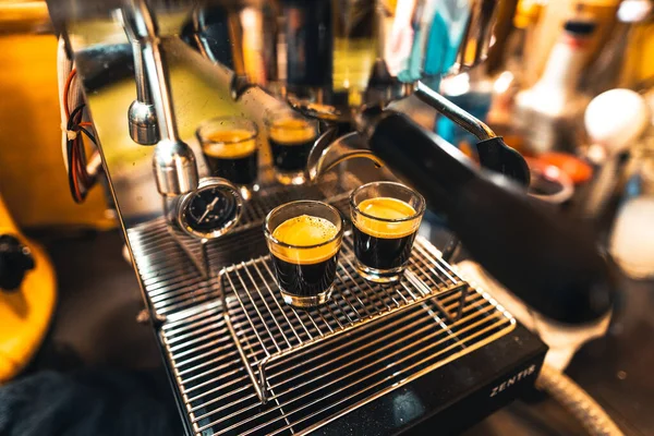 Espresso in a mug from a home maker,Coffee in a cup