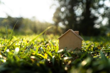Doğal Koruma Evi Yerde bir oyuncak ev Doğada Çimenler