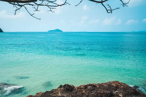 Koh Chang Beach Viajar Mar Azul Playa Roca Verano — Foto de Stock