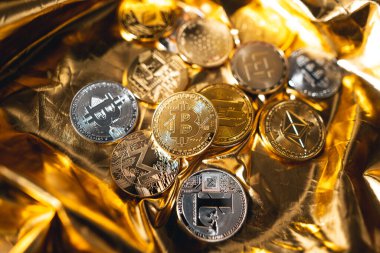 Şifreli para birimi için kripto altın bitcoin resmi