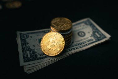 Şifreli para birimi için kripto altın bitcoin resmi