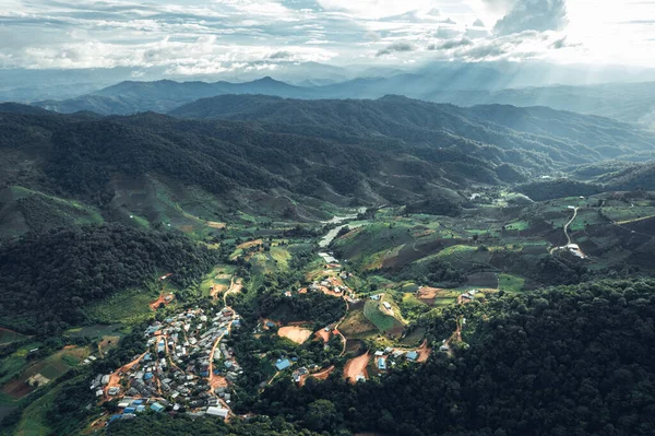 Dağlar Kırsal Köyler — Stok fotoğraf