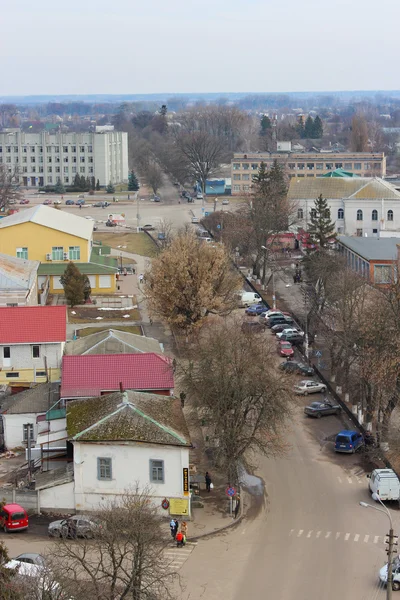 View from the bird 's eye view of Kozelets town — стоковое фото