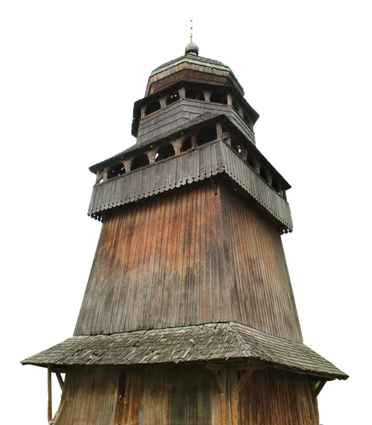 Igreja ucraniana ocidental de madeira isolada — Fotografia de Stock