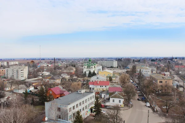 Panorama z kozielecki miasta widok z lotu ptaka — Zdjęcie stockowe